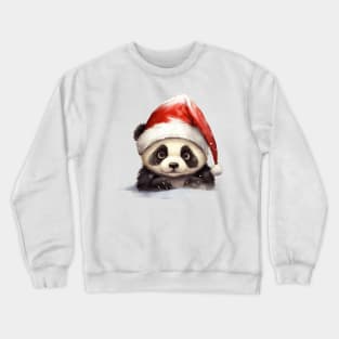 Christmas Peeking Baby Panda Crewneck Sweatshirt